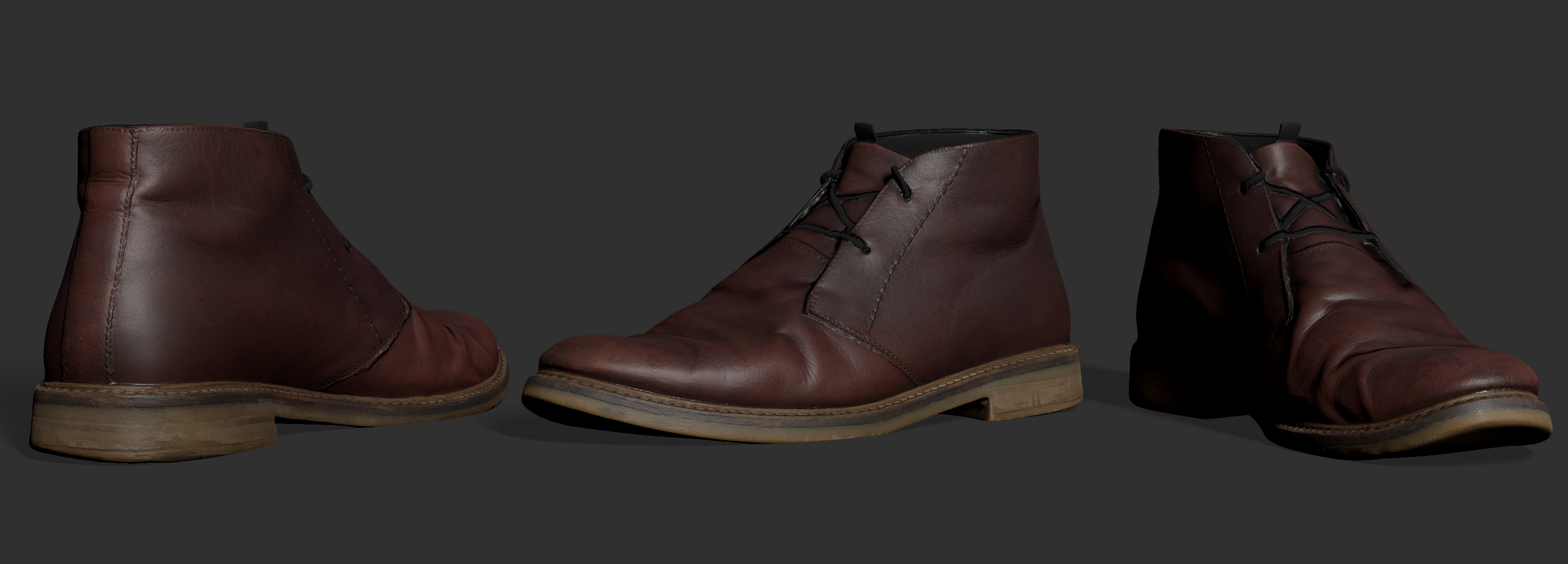 Leather boot 3d model download